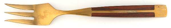 JCZ1 (Brass, Teak) Individual Salad Fork