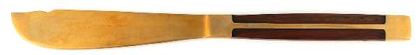 JCZ1 (Brass, Teak) Individual Solid Fish Knife