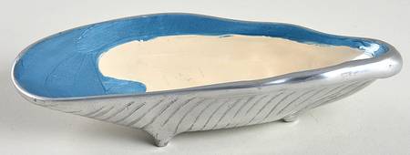 By the Sea-Snow (Aluminum, Hollowware) 8" Shell Shape Bowl by Julia Knight