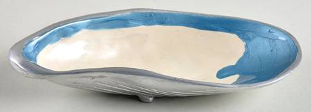By the Sea-Snow (Aluminum, Hollowware) 6" Shell Shape Bowl by Julia Knight