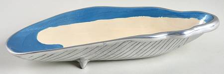 By the Sea-Snow (Aluminum, Hollowware) 11" Shell Shape Bowl by Julia Knight