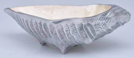 By the Sea-Snow (Aluminum, Hollowware) 8" Shell Shape Bowl