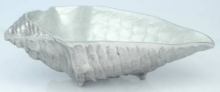 By the Sea-Hydrangea (Aluminum, Hollowware) 13" Shell Shape Bowl