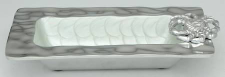 By the Sea-Hydrangea (Aluminum, Hollowware) Cracker Dish
