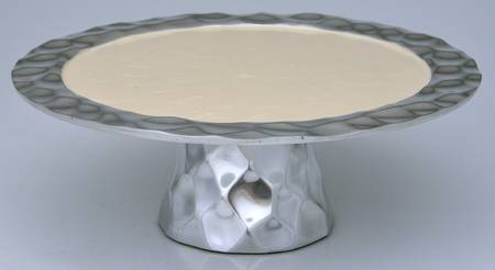 Classic-Snow (Aluminum, Hollowware) 10" Diameter Pedestal Cake Stand