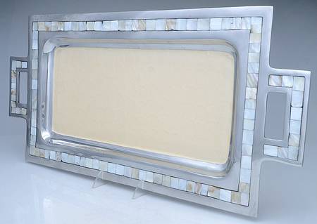 Classic-Snow (Aluminum, Hollowware) 25" Rectangular Handled Tray