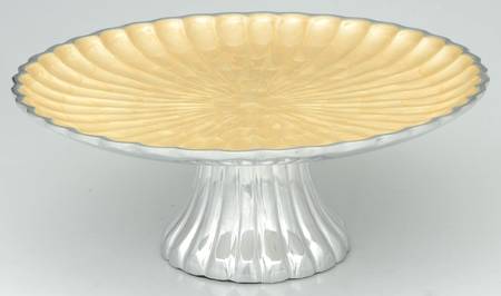 Classic-Snow (Aluminum, Hollowware) 13" Diameter Pedestal Cake Stand