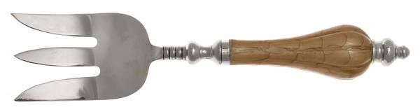 Peony Toffee (Stainless) Large Solid Cold Meat Serving Fork