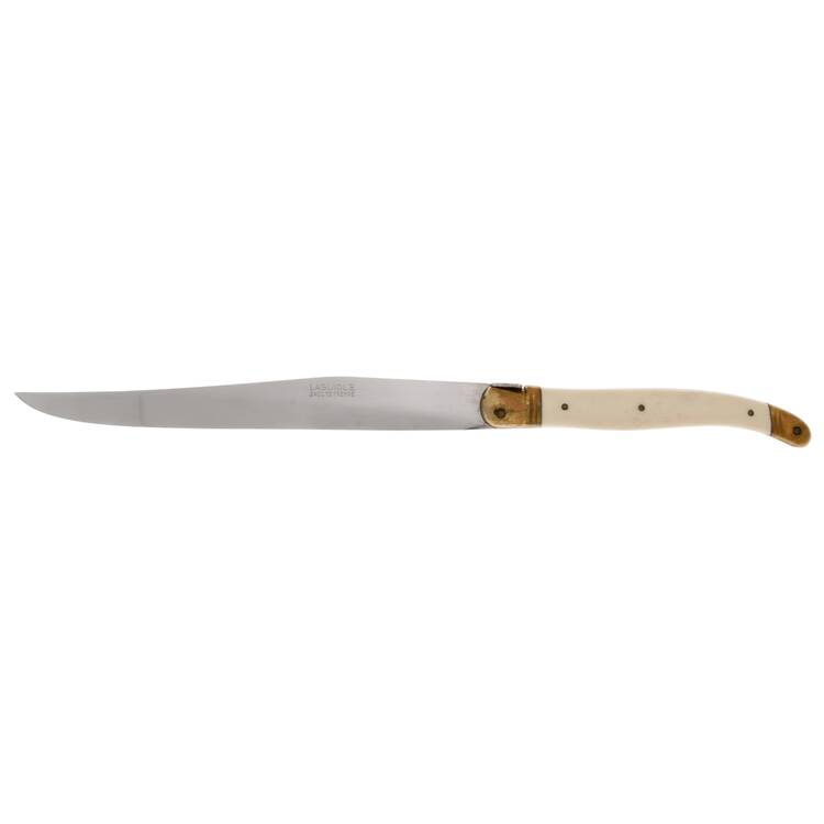 Laguiole-Antique White (Stainless Large Stainless Blade Roast Carving Knife