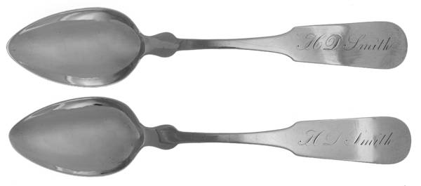 Coin Silver Flatware Teaspoon - Set of 2