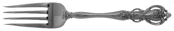 Auberge-Belle Auberge (Sterling, 1980) Medium Solid Cold Meat Serving Fork