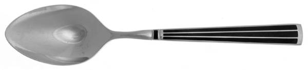 Cloisonne Embassy (Stainless-Black-No Gold) Place/Oval Soup Spoon