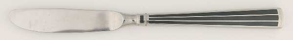 Cloisonne Embassy (Stainless-Black-No Gold) Modern Hollow Butter Spreader (Stainless)