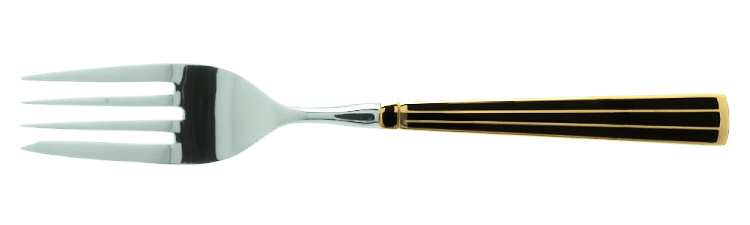 Cloisonne Embassy (Stainless, Black, Gold Accent) Individual Salad Fork