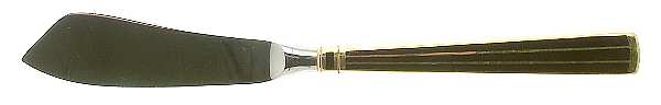 Cloisonne Embassy (Stainless, Black, Gold Accent) Hollow Handle Master Butter Knife