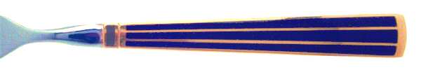 Cloisonne Embassy (Stainless-Cobalt-Gold) by Kirk Stieff
