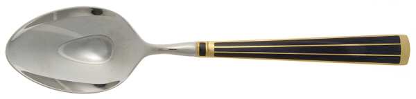 Cloisonne Embassy (Stainless-Cobalt-Gold) Tablespoon (Serving Spoon)