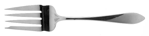 Clinton (Sterling, 1925) Medium Solid Cold Meat Serving Fork