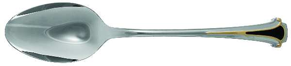 Cloisonne Royale (Stainless-Black-Gold) Tablespoon (Serving Spoon)