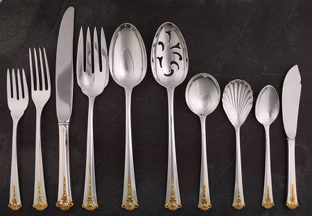 Golden Severn-Worthington (Sterling, 1990) 45 Piece Dinner Size Starter Set