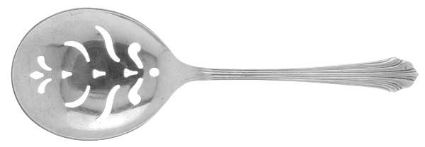 Homewood (Sterling, 1938, No Monograms) Large Pierced Pea Serving Spoon