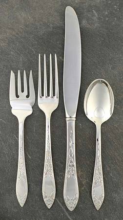 Lady Claire-Hand Engraved (Sterling, 1925) 4 Piece Place Size Setting by Kirk Stieff