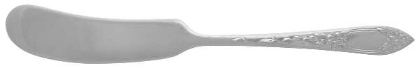 Lady Claire-Hand Engraved (Sterling, 1925) Flat Handle Butter Spreader by Kirk Stieff