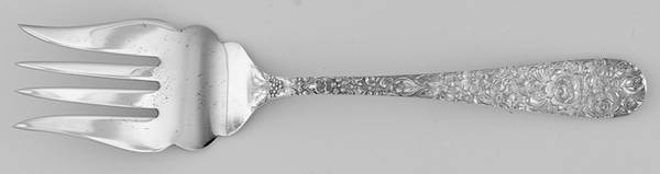 Maryland Rose (Silverplate, 1980) Small Solid Cold Meat Serving Fork
