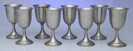 233 (Pewter, Hollowware) Water Goblet - Set of 8