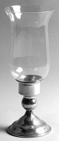 Pewter Hollowware Hurricane Lamp & Globe