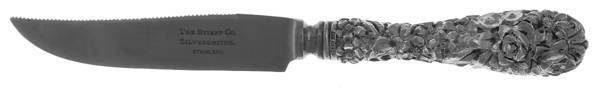 Princess-Hand Chased (Sterling, 1915) Individual Fruit Knife with Stainless Blade