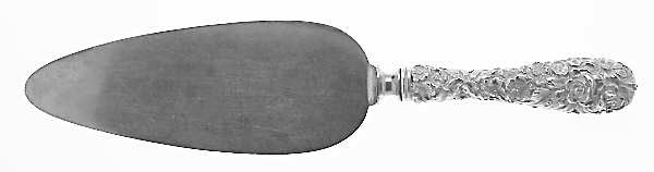 Princess-Hand Chased (Sterling, 1915) Pie Server with Silverplate Blade