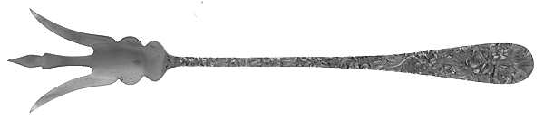 Princess-Hand Chased (Sterling, 1915) Large Lettuce Serving Fork