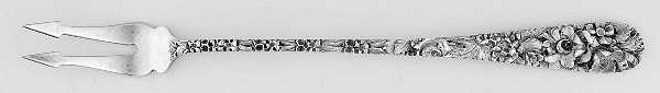 Princess-Hand Chased (Sterling, 1915) Long Handle Olive Fork