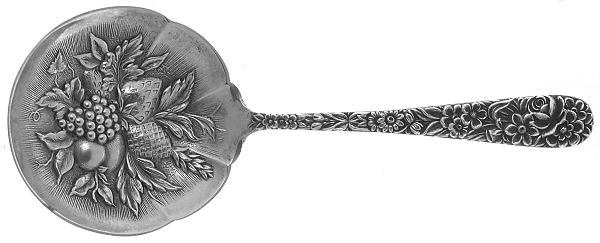 Repousse (Sterling, 1828) Solid Bon Bon Spoon