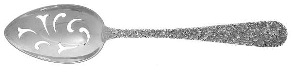 Repousse (Sterling, 1828) Pierced Tablespoon (Serving Spoon)