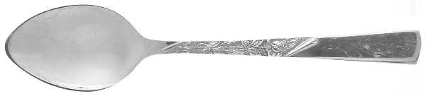 Rose Motif (Sterling, 1954, No Monograms) Teaspoon
