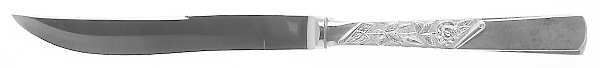 Rose Motif (Sterling, 1954, No Monograms) Individual Steak Knife Hollow Handle
