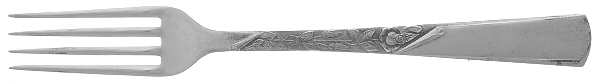 Rose Motif (Sterling, 1954, No Monograms) Fork