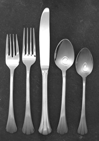 Satin Flutes (Stainless) 5 Piece Place Setting