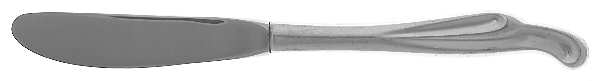 Silver Surf (Sterling, 1956) Modern Hollow Butter Spreader (Stainless)