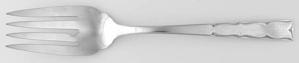 Skylark (Sterling, 1954) Medium Solid Cold Meat Serving Fork