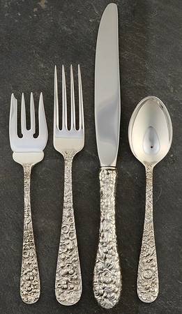 Stieff Rose (Sterling, 1892, No Monograms) 4 Piece Place Size Setting