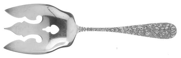 Stieff Rose (Sterling, 1892, No Monograms) Solid Salad Serving Fork by Kirk Stieff