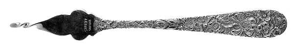 Stieff Rose (Sterling, 1892, No Monograms) One Tine Butter Pick by Kirk Stieff