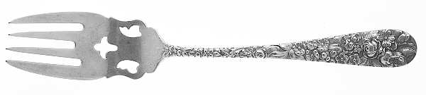 Stieff Rose (Sterling, 1892, No Monograms) Individual Fish/Pastry Fork