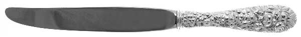 Stieff Rose (Sterling, 1892, No Monograms) Knife-Modern/Hollow-Full Repousse