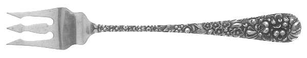 Stieff Rose (Sterling, 1892, No Monograms) Olive Fork