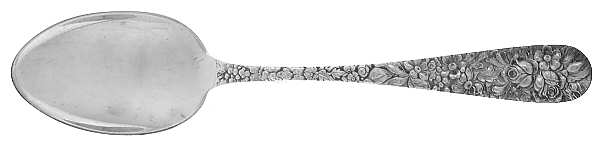Stieff Rose (Sterling, 1892, No Monograms) Tablespoon (Serving Spoon) Large