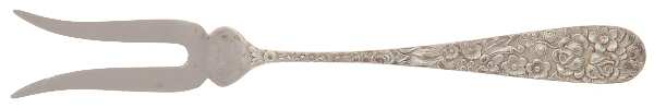Stieff Rose (Sterling, 1892, No Monograms) Lemon Fork